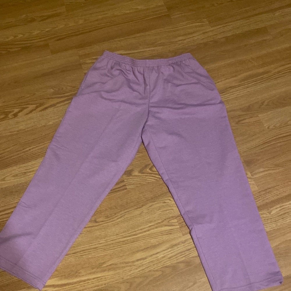 NWT Alfred Dunner classic fit orchid in color women size PL elastic waistband